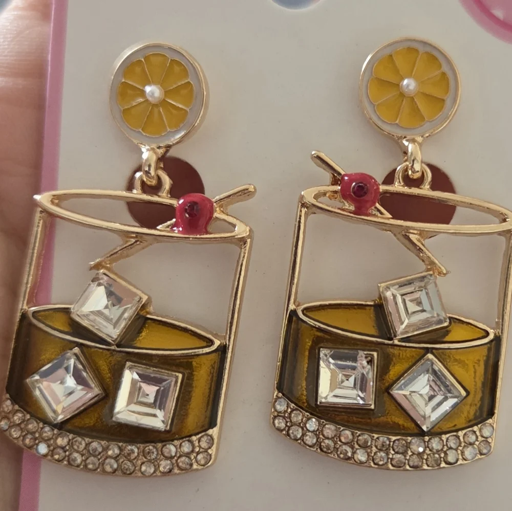 Old Fashioned Cocktail Earrings - Picture 4 of 5